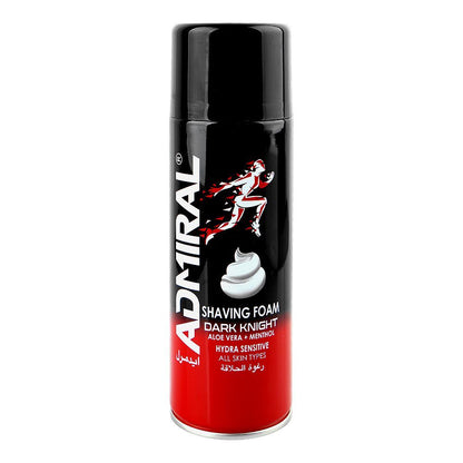 Admiral Dark Knight Aloe Vera + Menthol Hydra Sensitive Shaving Foam, 400ml