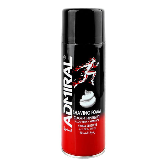 Admiral Dark Knight Aloe Vera + Menthol Hydra Sensitive Shaving Foam, 400ml