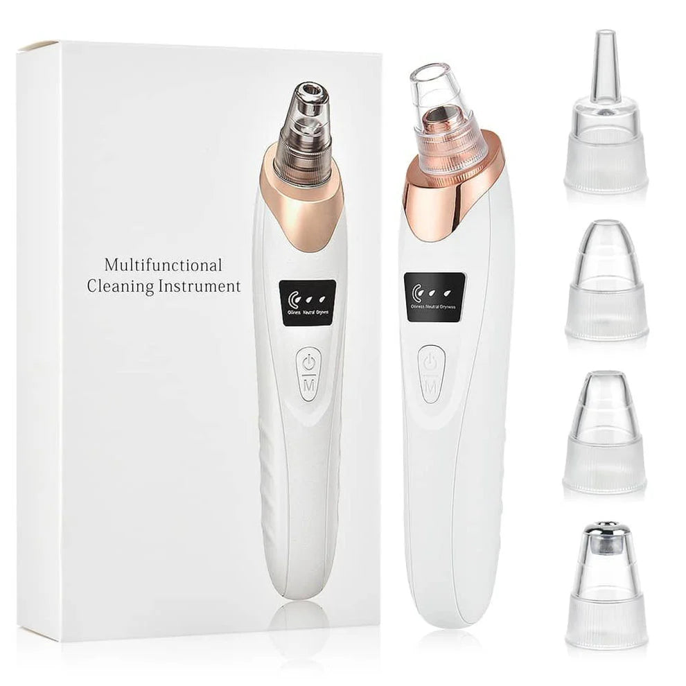 Multifunctional Electric Blackhead Remover & Pore Cleaner – 4 Interchangeable Heads