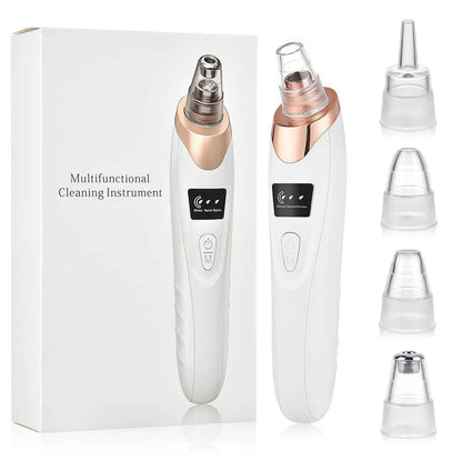 Multifunctional Electric Blackhead Remover & Pore Cleaner – 4 Interchangeable Heads