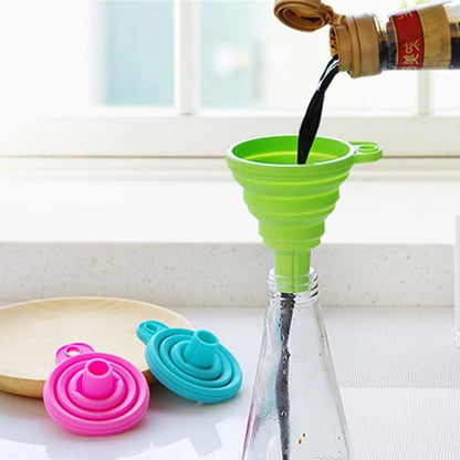 Collapsible Silicone Foldable Funnel